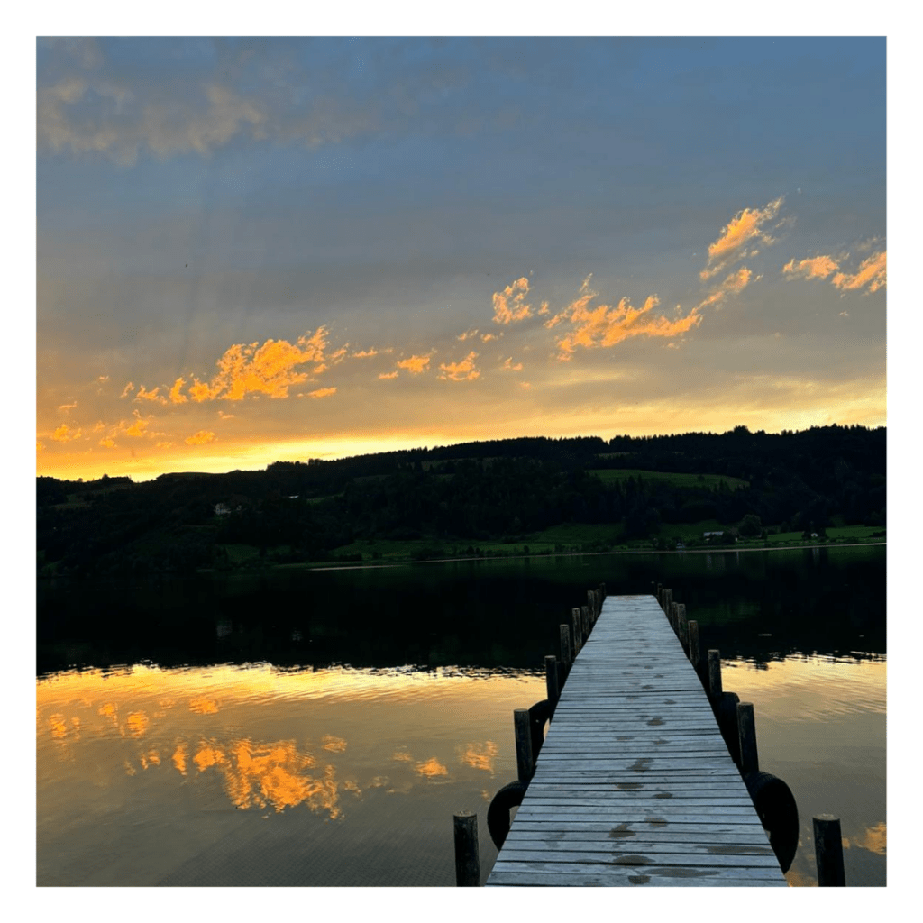 Abendstimmung auf dem Steg