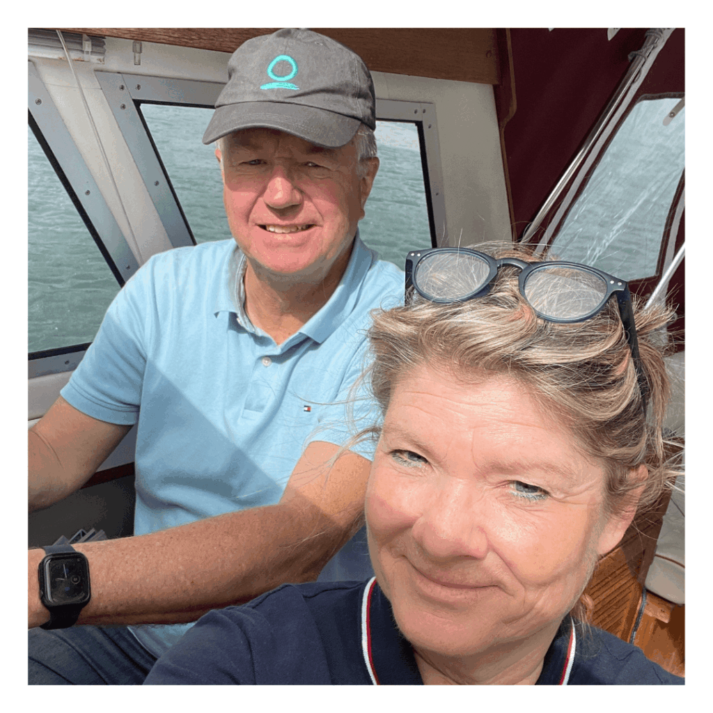 Erste Ausfahrt mit dem Motorboot.