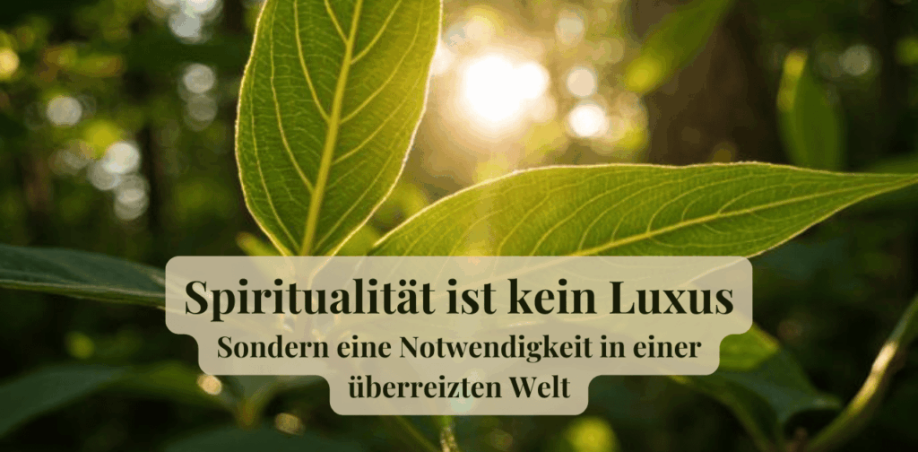 Spiritualität im Alltag ist kein Luxus